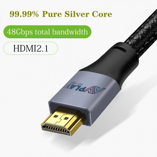 AVplay HD-300 99.99% Pure Silver Hi-end HiFi Top Audiophile i2S IIS Digita Wire Audio Player Connect DAC HD-MI2.1 4K 8K Cable