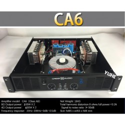 CA6 Professional Power Amplifier Pure Power Amplifier 2 channels 2U KTV/Stage/Home Entertainment KTV 8ohm 300W*2/4ohm 600W*2