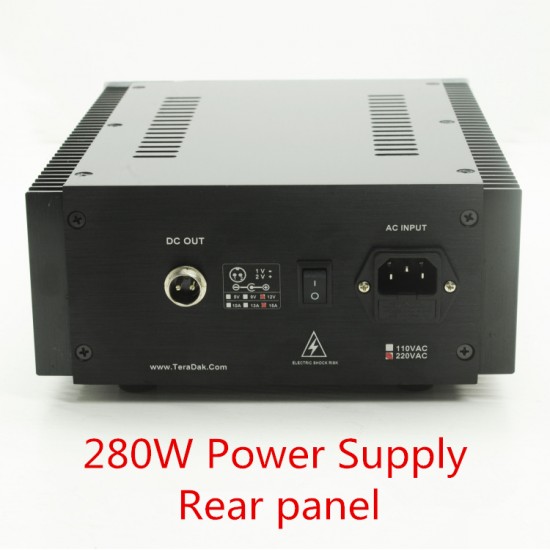 L-051 TeraDak  DC-280W 12V 15A Large Current Output Linear Power Supply Unit Double-Layer Filtering 280W R-Type Transformer