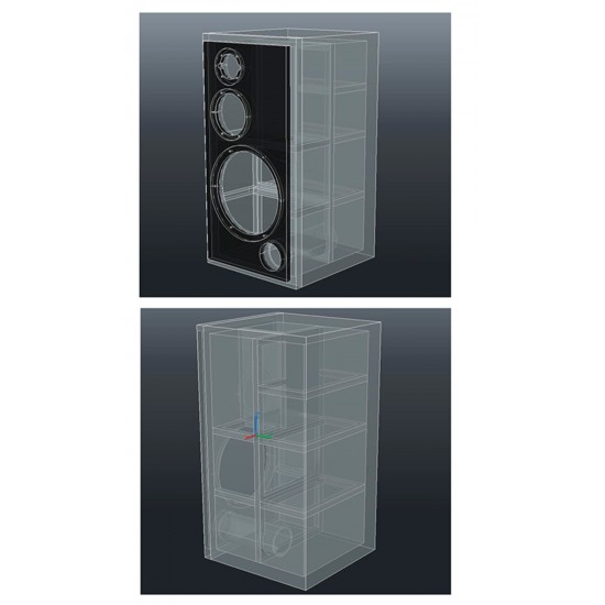 N-001 Gravity-acoustic Orchestra 11 inch Three-way HiFi bookshelf speaker Eton 28S tweeter+5-512 midrange+11-612 woofer speaker
