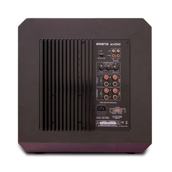 Queenway B-SW12 12" Inch Powered Subwoofer Active Subwoofer Piano Paint Active+Passive Speaker 100-240V 350W