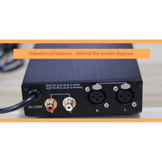 RCA to XLR/XLR to RCA audio signal converter, dedicated IC conversion