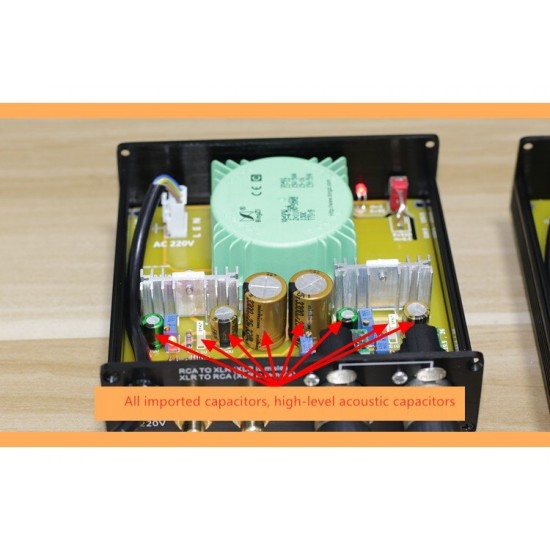 RCA to XLR/XLR to RCA audio signal converter, dedicated IC conversion