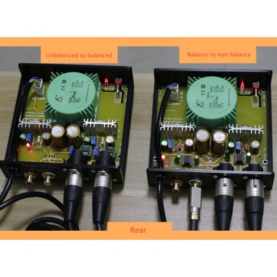 RCA to XLR/XLR to RCA audio signal converter, dedicated IC conversion