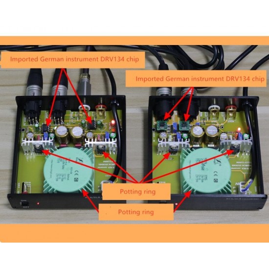 RCA to XLR/XLR to RCA audio signal converter, dedicated IC conversion