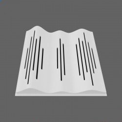 SH-002 wave type full frequency MLS three-dimensional diffuser acoustic body  HIFI room starry sky roof sound absorption layered
