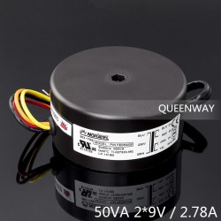 T-012  2*9V 50W 2.78A NEW NORATEL Sealing Toroidal Transformer 50VA  Primary Rated Voltage  0-230V   50/60Hz