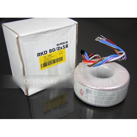 T-022 2*18V 80VA 80W,New Germany Block Toroidal Transformer ,Pre Amp Audio Decoding