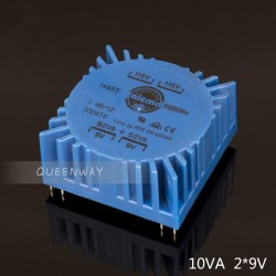 T-043  Double 9V 10W  TALEMA Square PCB Welding Plate  Sealing  Toroidal Transformer  10VA