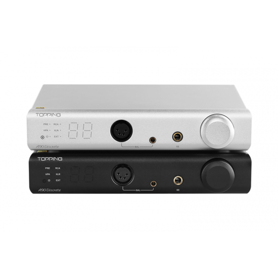 TOPPING A90 Discrete Fully Dirscrete Balanced Headphone Amplifier NFCA 4Pin XLR /4.4 Balanced/6.35mm SE Output Pre-amplifier