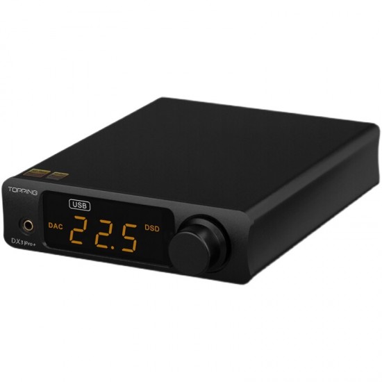 TOPPING DX3 PRO+ ES9038Q2M DAC Headphone Amplifier Bluetooth 5.0 DSD512 PCM768kHz Hi-Res Decoder LDAC Audio with Remote Control