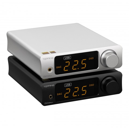 TOPPING DX3 PRO+ ES9038Q2M DAC Headphone Amplifier Bluetooth 5.0 DSD512 PCM768kHz Hi-Res Decoder LDAC Audio with Remote Control