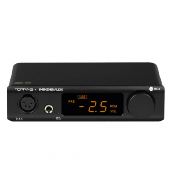 TOPPING EX5 MQA DAC Headphone Amplifier ES9038Q2M*2 Bluetooth 5.0 Decoder with Remote Control