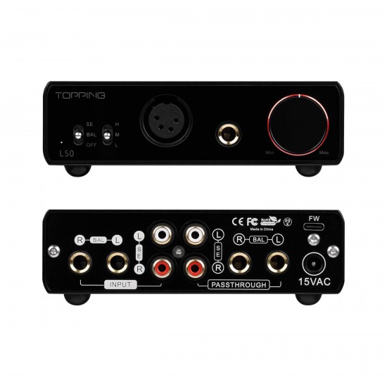 TOPPING L50 NFCA Headphone Amplifier SE+BAL Input 6.35mm/XLR Output Hi-Res Audio amplifier