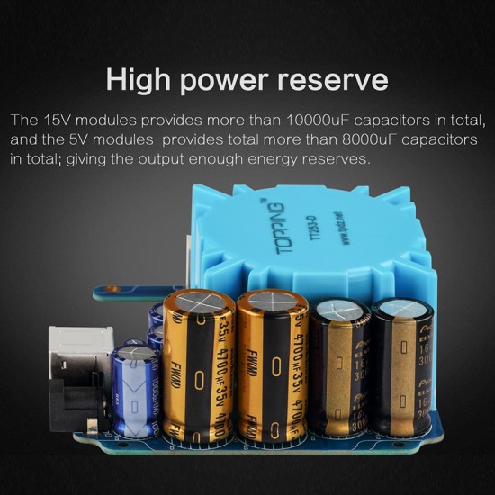 TOPPING P50 Linear Power Supply Made for D50S A50 DX3 PRO Compatible with Global voltage 115V/230V