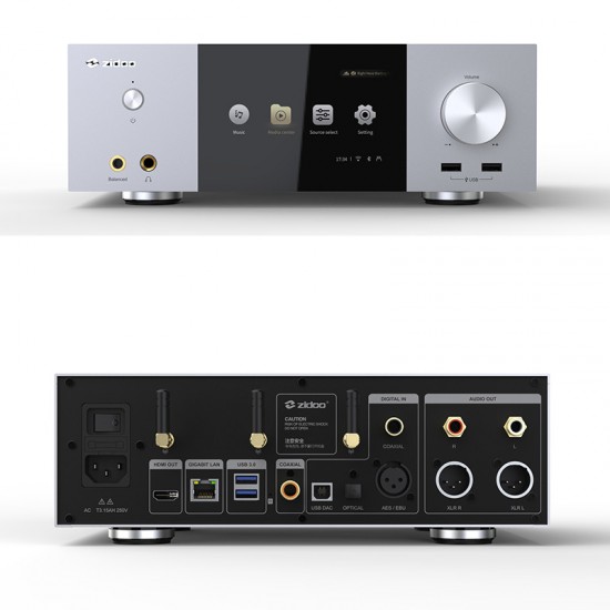 ZI-DOO NEO S 4K UHD DAC media player digital turntable headphone amplifier bluetooth DLNA spo-tify