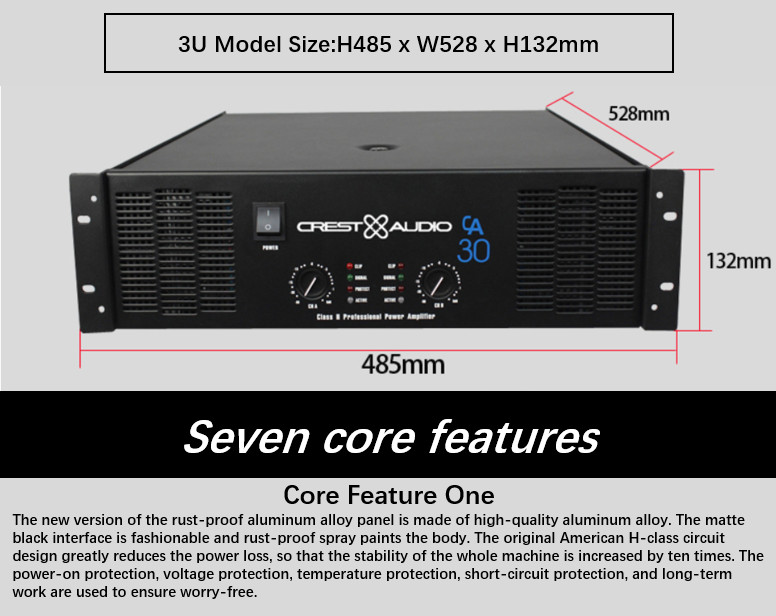 CA2-Professional-Power-Amplifier-Pure-Power-Amplifier-2channels-2U-KTVStageHome-Entertainment-KTV-8ohm-175W2-4ohm-350W2-33046403660