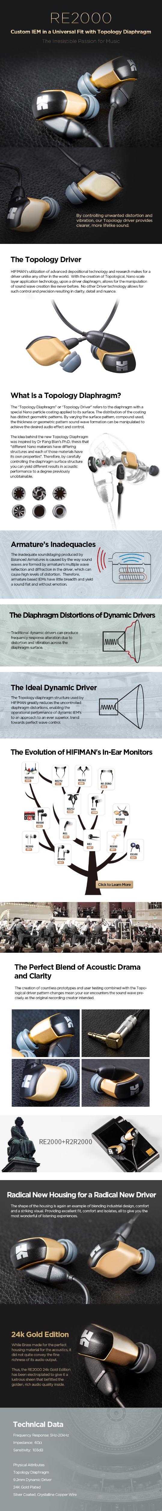 Hifiman-RE2000-Gold-Topology-Diaphragm-Dynamic-Driver-In-ear-Monitors-Earphone-Earbuds-Noise-Isolating-Easy-Cable-S-2251832827327460