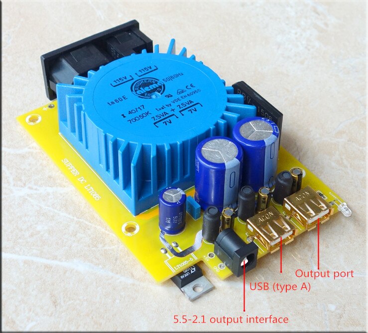 L-029-5V-USB-15W-DC-port-dual-output-linear-thermal-power-supply-voltage-regulator-CAS-XMOS-Raspberry-32810741375