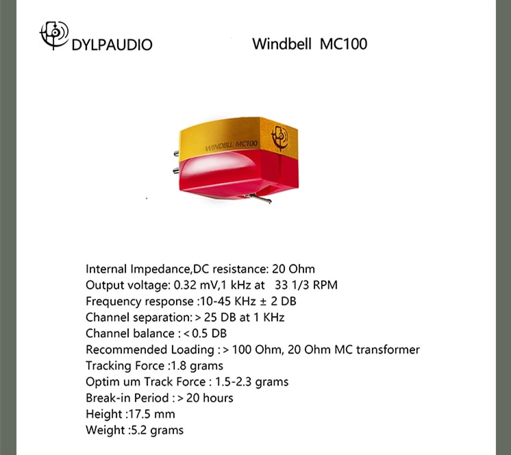 LPAUDIO-WINDBELL-MC100-CARTRIDGE-Moving-Coil-Cartridge-Vinyl-record-player-Stylus-Phonograph-Gramophone-Needle-1005001939701940