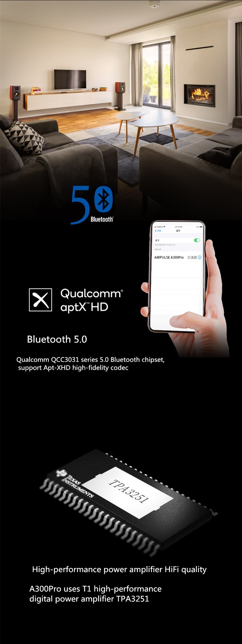 MD-001-Airpulse-Altavoz-A300-A300pro-active-speaker-wireless-Bluetooth-50-connection-treble-10W-10W-Remote-control-1005002273073591