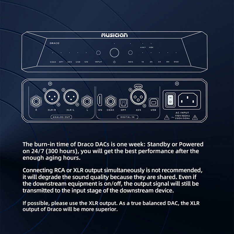 MUSICIAN-Draco-R2R-DAC-I2SCoaxialOpticalAES-BlancedUSB-input-RCAXLR-Balanced-Output-ALTERA-CHIP-R2R-Decoder-3256804442666102