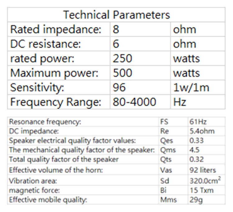 PA-013-Professional-Audio-10-Inch-Middle-woofer-speaker-Unit-65mm-8-ohm-250W-96dB-4000094372840