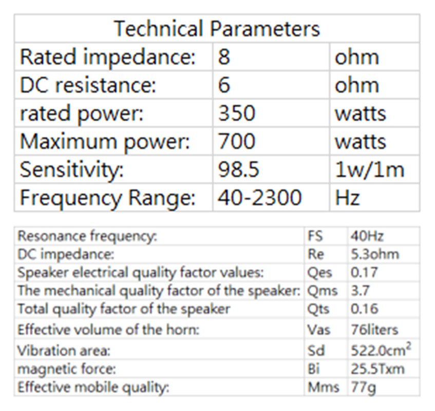 PA-034-Professional-Audio-12-Inch-Middle-Bass-Woofer-Speaker-Unit-75mm-NdFeB-131-Magnetic-8-ohm-350W-985dB-4000103850141