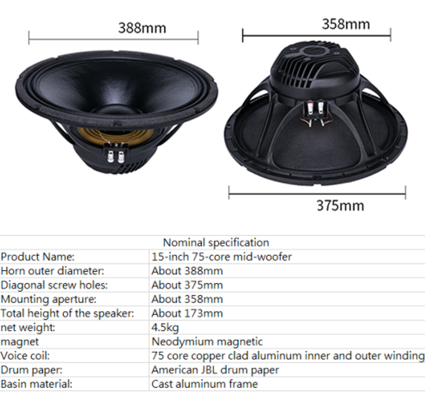 PA-049-Professional-Audio-15-Inch-Middle-Bass-Woofer-Speaker-Unit-75mm-Neodymium-Magnetic-8-ohm-350W-98dB-4000104413681