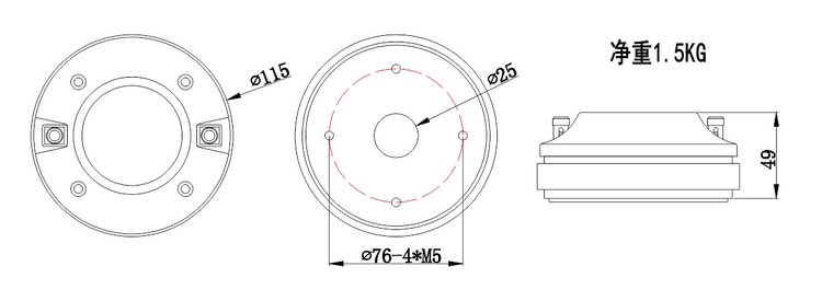 PT-006-Treble-120-magnetic-44-core-professional-stage-KTV-treble-44-core-treble-driver-8ohms-108dB-40W-4000377133147