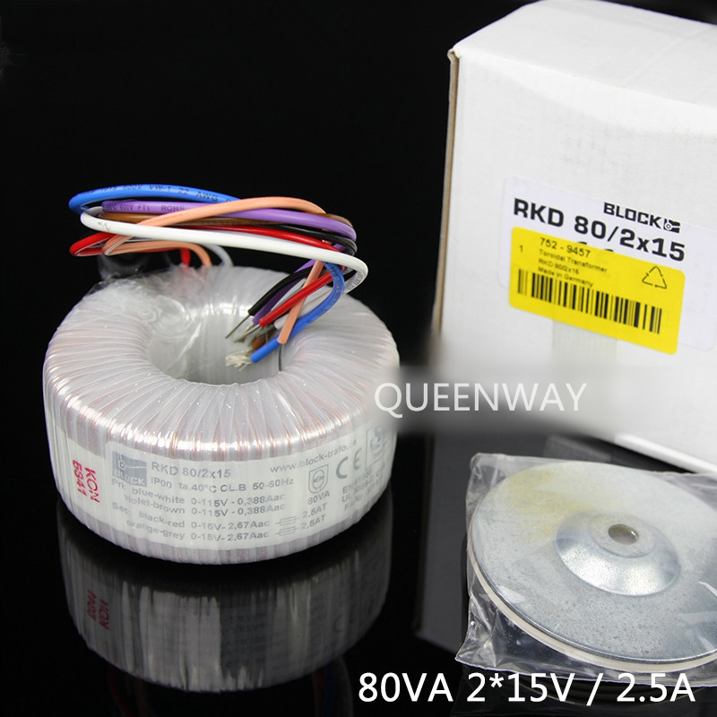 T-010-215V-80VA-80W-Germany-Block-New-Toroidal-Transformer-32812708854