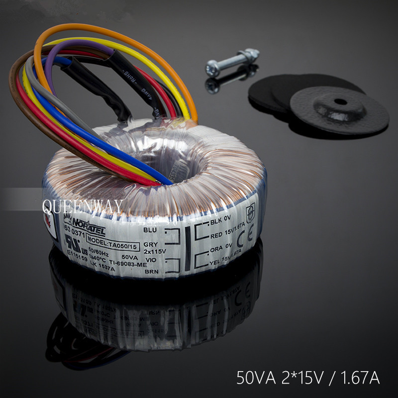 T-025-50VA-2-15V-167A-50W-NEW-NORATEL-Toroidal-Transforme-Primary-Rated-Voltage-0V-115V2-5060Hz-32812328839
