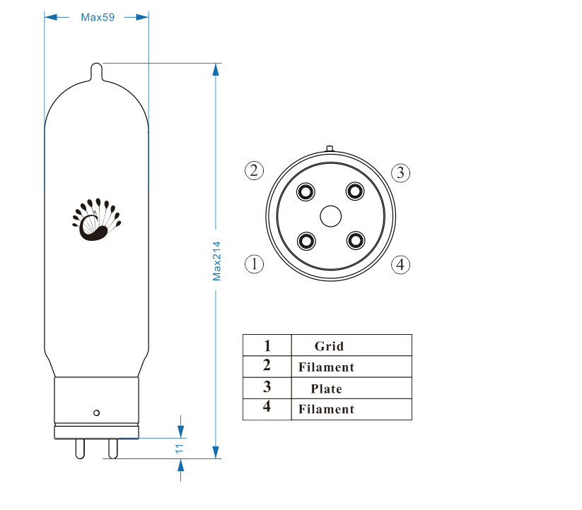 T-041-PSVANE-Premium-WE845-Vacuum-Tube-Valve-11-Replica-Western-Electric-for-Vintage-Audio-DIY-x-Matched-1pair-33044487830