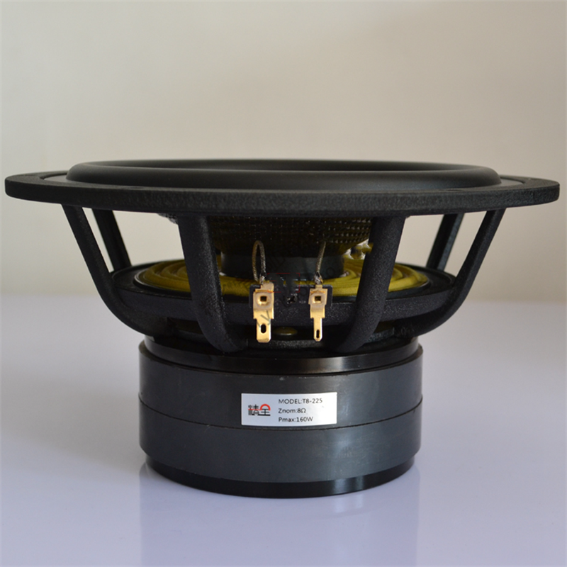 T8-225-8-inch-OD225mm-50mm-Invoice-Coil-Mid-woofer-Speaker-80W160W-Sensitivity-90dB-Frequency-36Hz-39kgPCS-3256801451226160