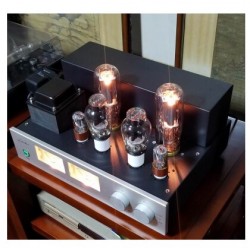 LaoChen 300B push 845 audiophile Tube Amplifier Single-Ended Class A Amp with VU meter