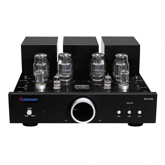 Queenway AB1-KT88I Integrated Vacuum Tube Amplifier Psvane KT88*4 32/50W*2 Triode Ultra Linear Mode Converter Remote 110V/220V
